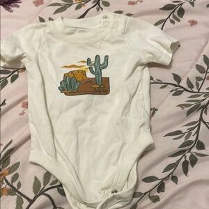 Garanimals Cream and Green Bodysuit with Desert Graphic
